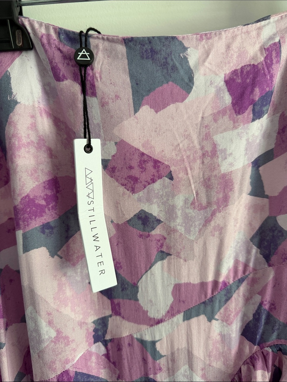 Women’s Pink Abstract‎ Ruffle High-Low Skirt small - Picture 3 of 7